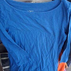 LOFT Blue Long Sleeve Top